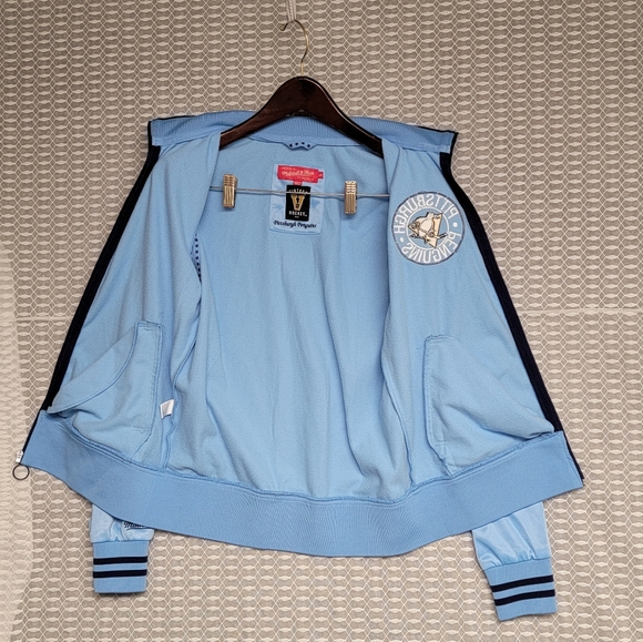 Pittsburgh Penguins (Mitchell & Ness) Mens Large  Baby Blue Collectable Jacket - Picture 3 of 7